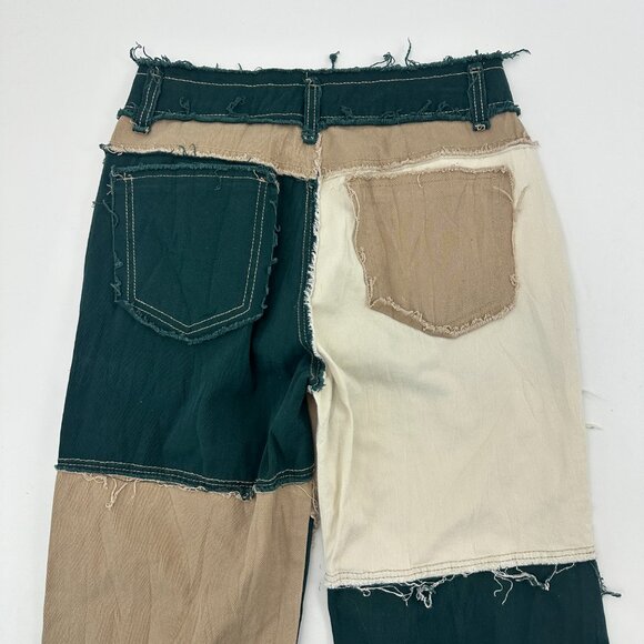 Unbranded Straight Leg Distressed Raw Hem Women's size M Medium Multi color Jean - Picture 4 of 4